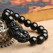 Load image into Gallery viewer, Pure Obsidian Stone Bracelet
