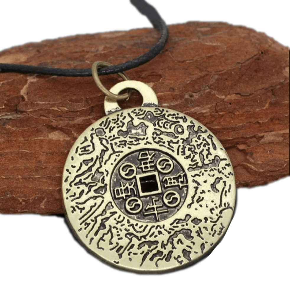 Ancient Mantra Coin - Wealth & Protection Necklace