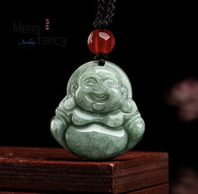 Load image into Gallery viewer, Lucky Laughing Buddha - Jade Stone Pendant

