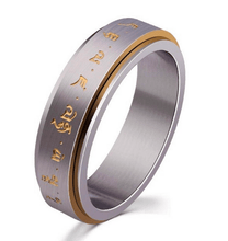 Load image into Gallery viewer, Rotation Wealth Mantra - Titanium Steel Ring
