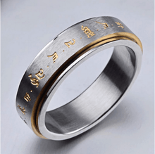 Load image into Gallery viewer, Rotation Wealth Mantra - Titanium Steel Ring
