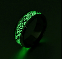 Load image into Gallery viewer, Glowing Dragons - Stainless Steel Ring
