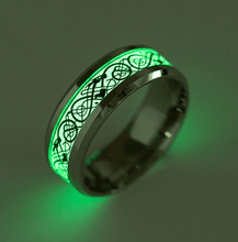 Load image into Gallery viewer, Glowing Dragons - Stainless Steel Ring
