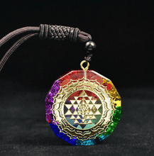 Load image into Gallery viewer, Seven Chakras Healing - Orgonite Stone Pendant
