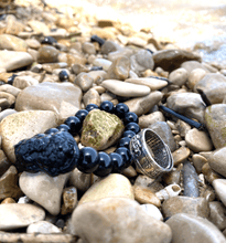 Load image into Gallery viewer, Pi Yao - Black Obsidian Stone Bracelet &amp; Mantra Ring  [BUNDLE]
