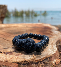 Load image into Gallery viewer, Pure Obsidian Stone Bracelet

