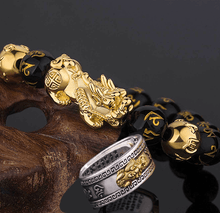 Load image into Gallery viewer, Pi Xiu - Obsidian Bracelet &amp; Ring [BUNDLE]
