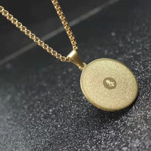 Load image into Gallery viewer, Golden Tibetan Sigil - Wealth &amp; Protection Pendant
