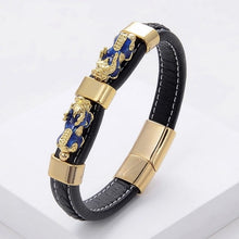 Load image into Gallery viewer, Double Pi Xiu - Feng Shui Wealth &amp; Luck Leather Bracelet

